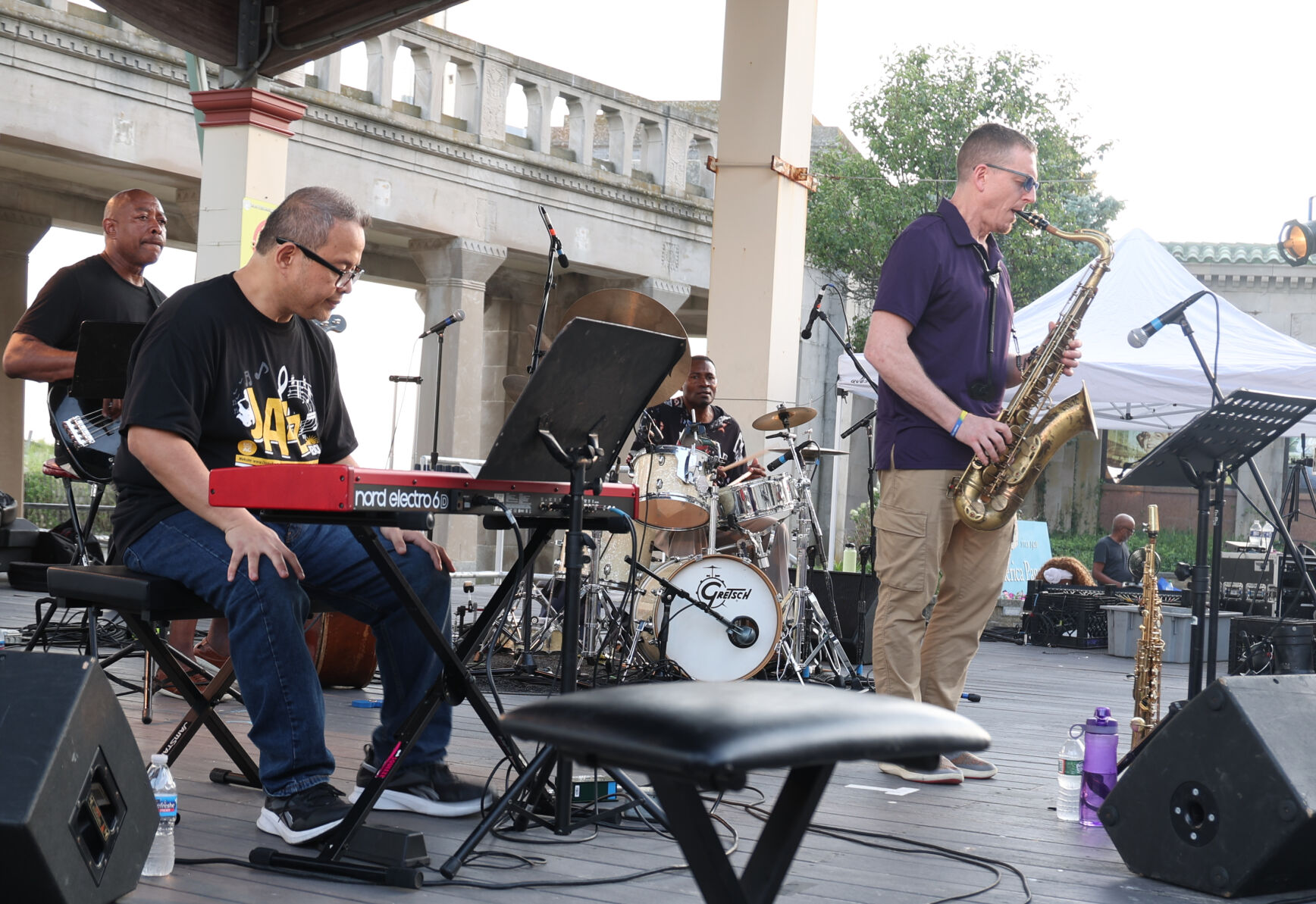 Concert at "Chicken Bone Beach" at Kennedy Plaza